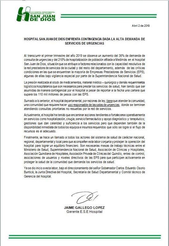 COMUNICADO